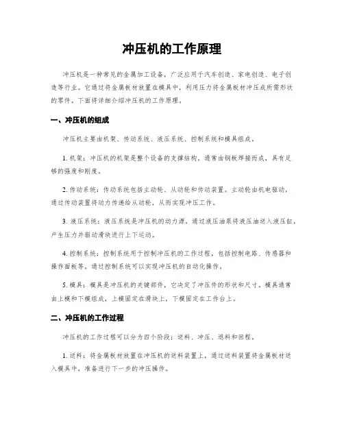冲压机的工作原理