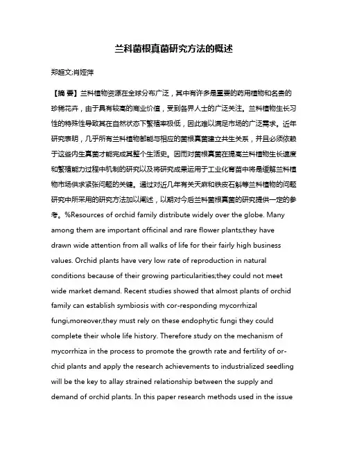 兰科菌根真菌研究方法的概述