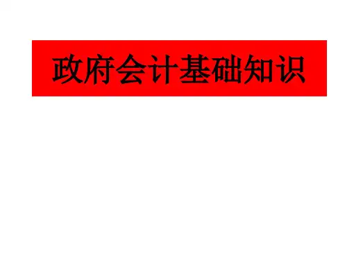 最新政府会计基础知识