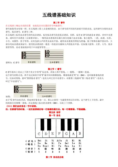 五线谱基础知识
