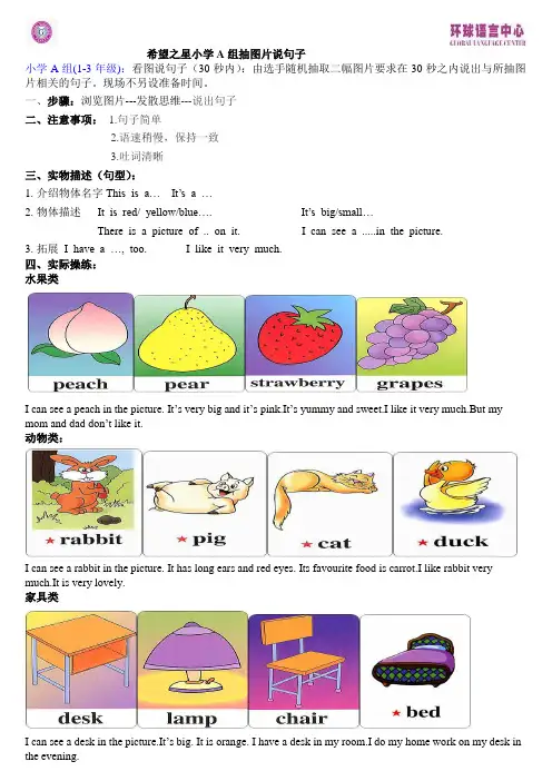 小学希望之星看图说话分类整理