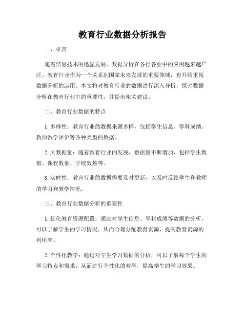 教育行业数据分析报告