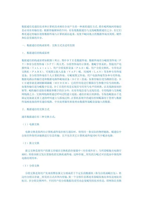 浅谈数据通信及其应用前景_通信论文