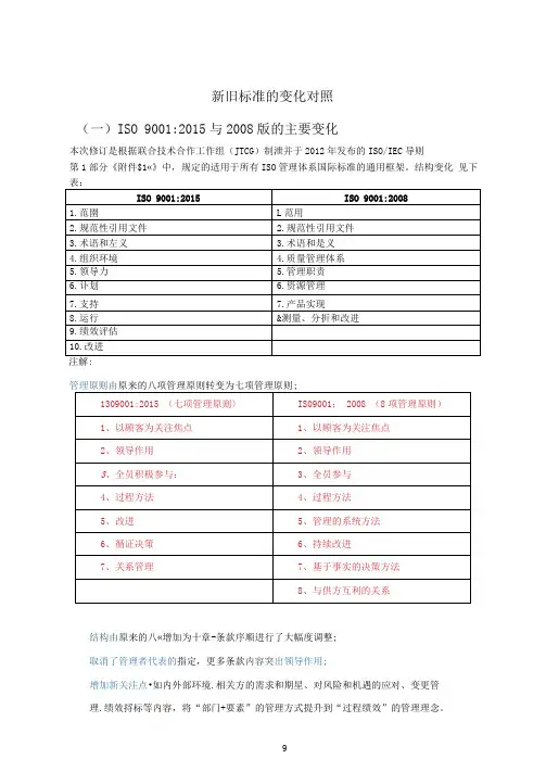 三体系四标准(含施工)新旧标准对照