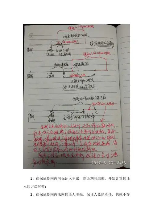 保证期间的起算点