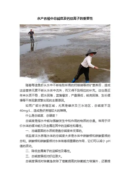 水产养殖中总碱度及钙镁离子的重要性