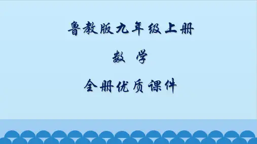 鲁教版数学九年级上册全册课件(五四制)