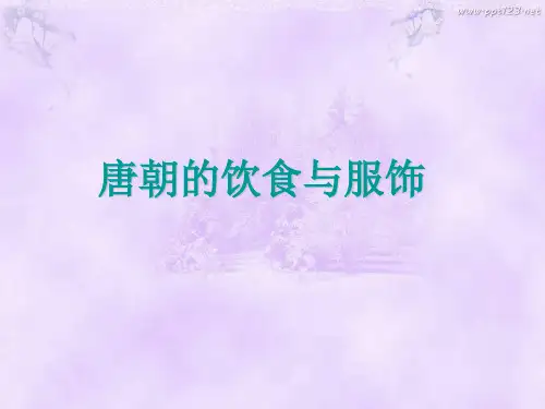 唐朝的饮食与服饰分析(课堂PPT)