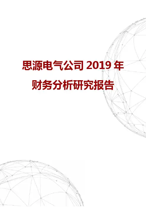 思源电气公司2019年财务分析研究报告
