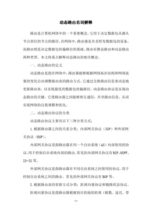 动态路由名词解释