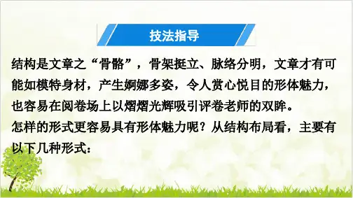 作文技法指导(五) 结构技巧 讲练课件PPT—部编版九年级语文上册