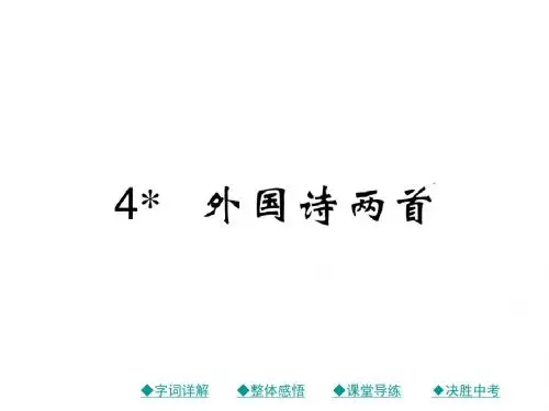 人教版九年级语文第4课《外国诗两首》ppt课件