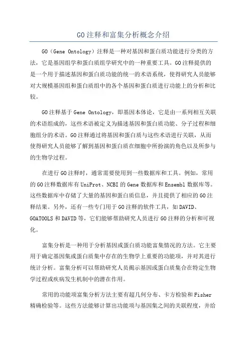 GO注释和富集分析概念介绍