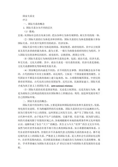 国际关系史