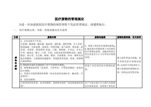 医疗废物分类收集暂行规定