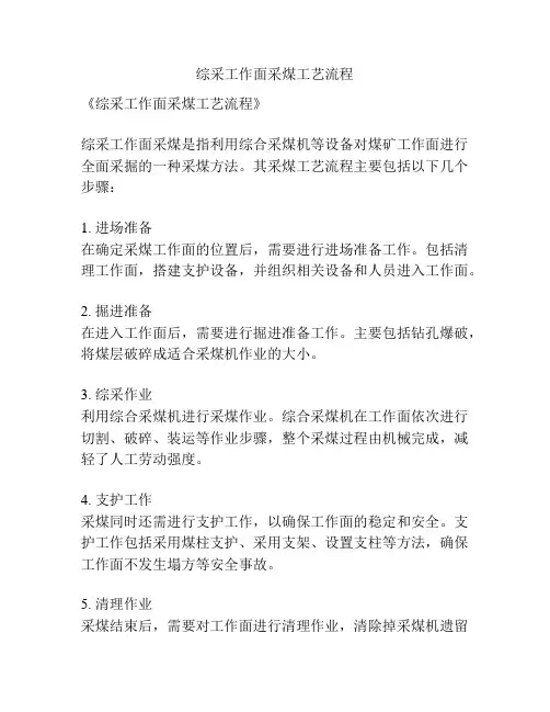 综采工作面采煤工艺流程