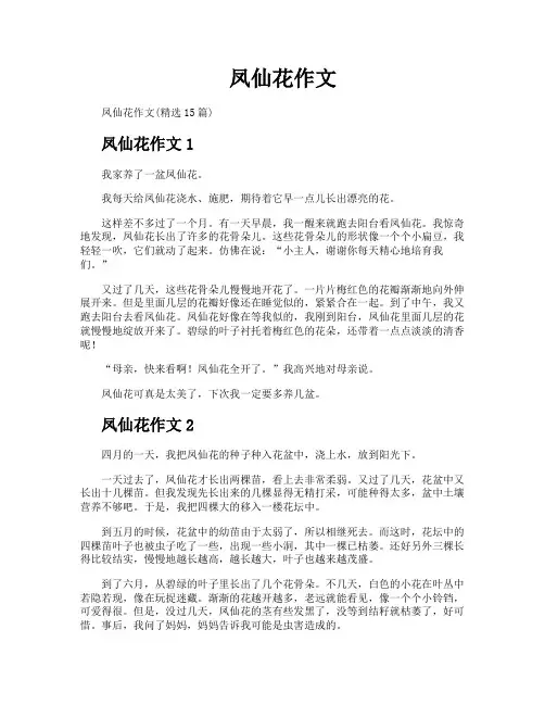 凤仙花作文