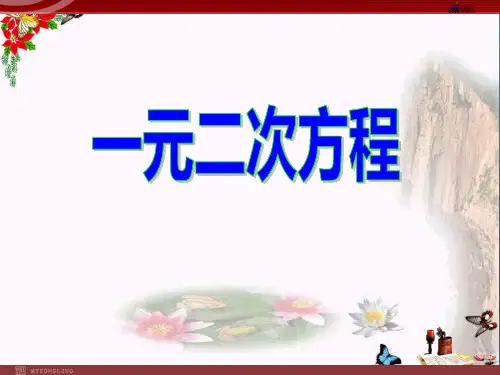 《一元二次方程》PPT优秀课件【可编辑全文】