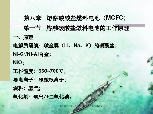 新能源材料第八章熔融碳酸盐燃料电池MCFC