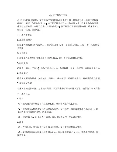 cfg桩工程施工方案