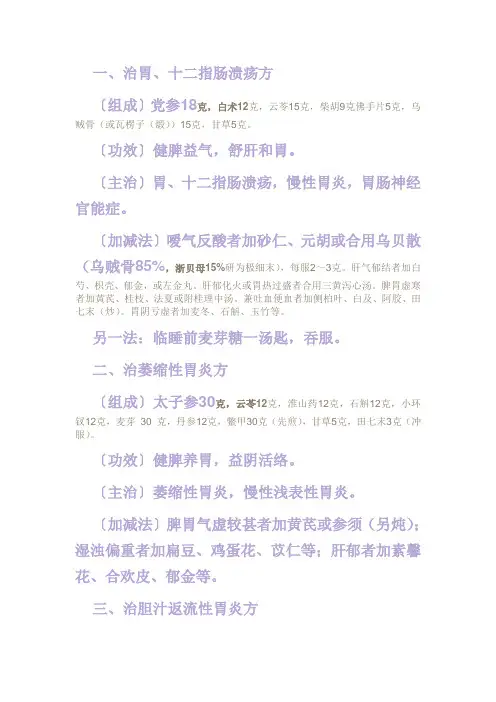 广州中医药大学国医大师邓铁涛处方拾穗——收录邓老62个常用自拟