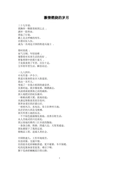 激情燃烧的岁月