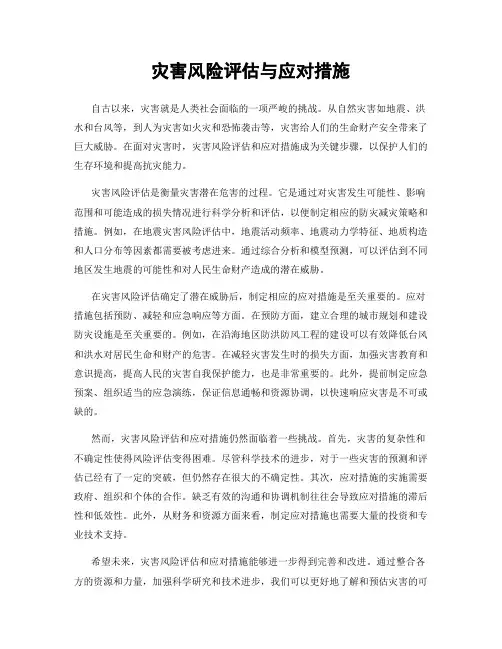 灾害风险评估与应对措施