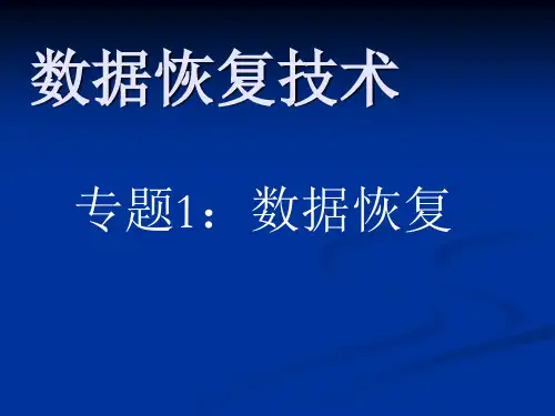 数据恢复技术详解ppt课件