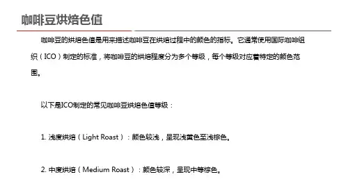 咖啡豆烘焙色值