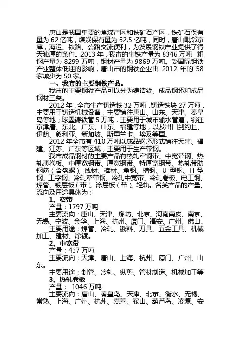 唐山钢铁业