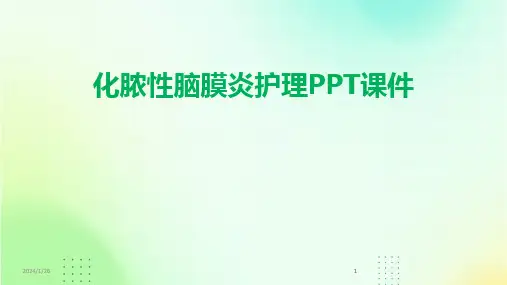 2024版化脓性脑膜炎护理PPT课件