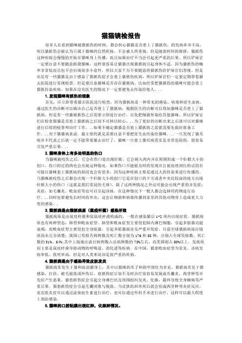 猫猫镜检报告