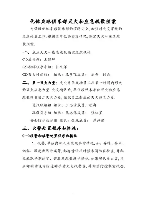 灭火及消防应急救援预案