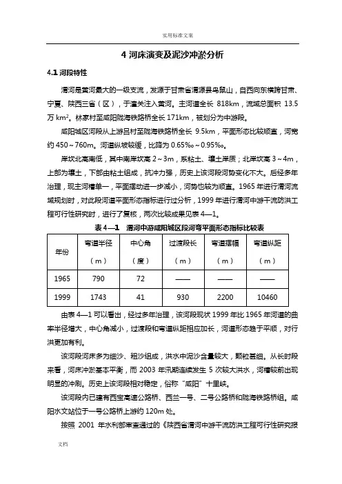 4河床演变及泥沙冲淤分析报告2
