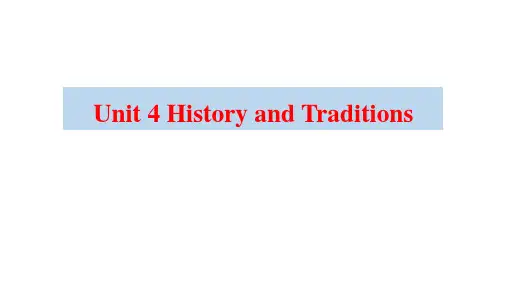 Unit4HistoryandTraditions词汇单词讲解课件高中英语人教版