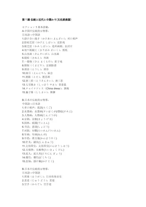 上海日语中级口译岗位资格《口译教程》