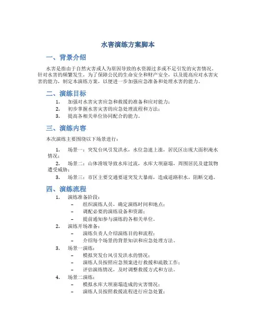 水害演练方案脚本