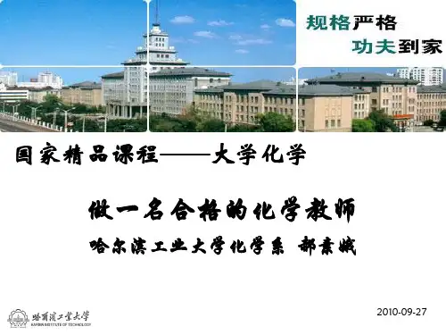 做一名合格的化学教师 精品课-哈尔滨工业大学化学系  郝素娥