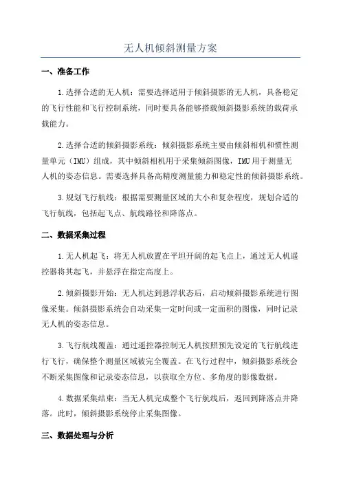 无人机倾斜测量方案