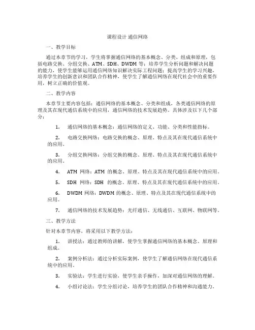 课程设计通信网络