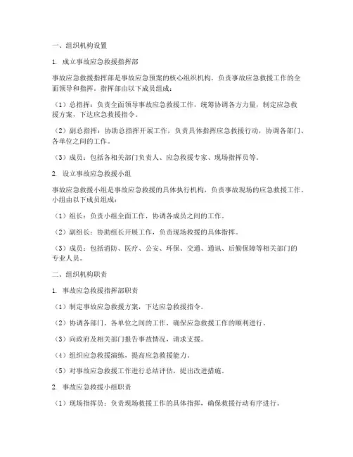 事故应急预案救援组织机构