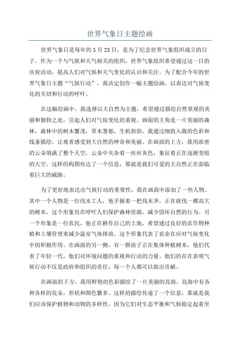 世界气象日主题绘画