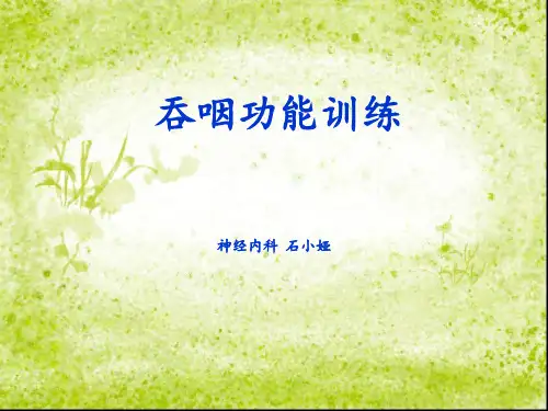 吞咽障碍功能训练ppt课件