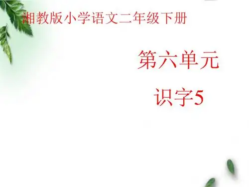最新湘教版小学语文二年级下册《识字5》公开课课件1