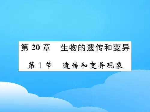 20.1 遗传和变异现象 2020秋北师大版八年级上册生物课件ppt