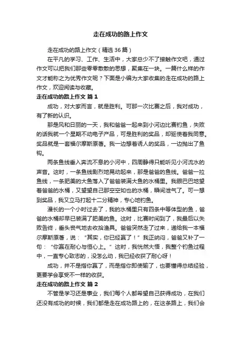 走在成功的路上作文（精选36篇）