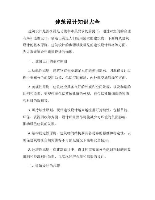 建筑设计知识大全