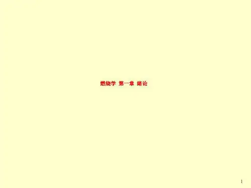 燃烧学 第一章 绪论