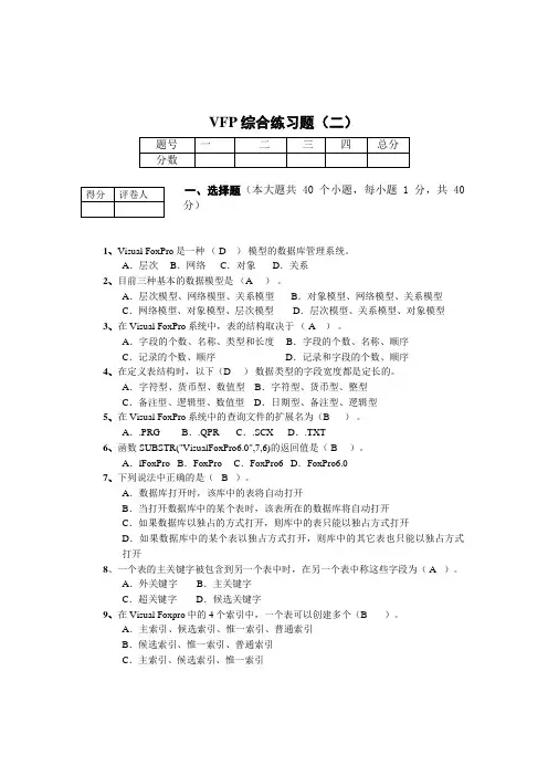 VFP6综合2