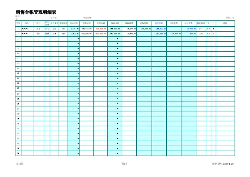 房地产销售台账
